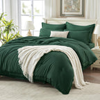 Andency 7 Pieces Comforter Sets -  Bed in a Bag Soft Fluffy Bedding Comforter Sets - Lightweight Cream Boho Tassel Bed Set with Comforter, Sheets, Pillowcases & Shams