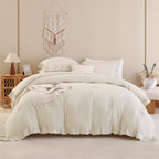 3 Pieces Modern Farmhouse Ruffle Bedding Comforter Sets
