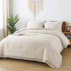 Tassel Soft Fluffy Comforter Sets 3 Pieces