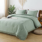 Tassel Soft Fluffy Comforter Sets 3 Pieces