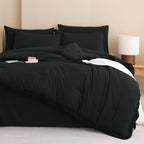 Andency 7 Pieces Comforter Sets -  Bed in a Bag Soft Fluffy Bedding Comforter Sets - Lightweight Cream Boho Tassel Bed Set with Comforter, Sheets, Pillowcases & Shams