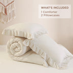 3 Pieces Modern Farmhouse Ruffle Bedding Comforter Sets