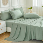 Andency 7 Pieces Comforter Sets -  Bed in a Bag Soft Fluffy Bedding Comforter Sets - Lightweight Cream Boho Tassel Bed Set with Comforter, Sheets, Pillowcases & Shams