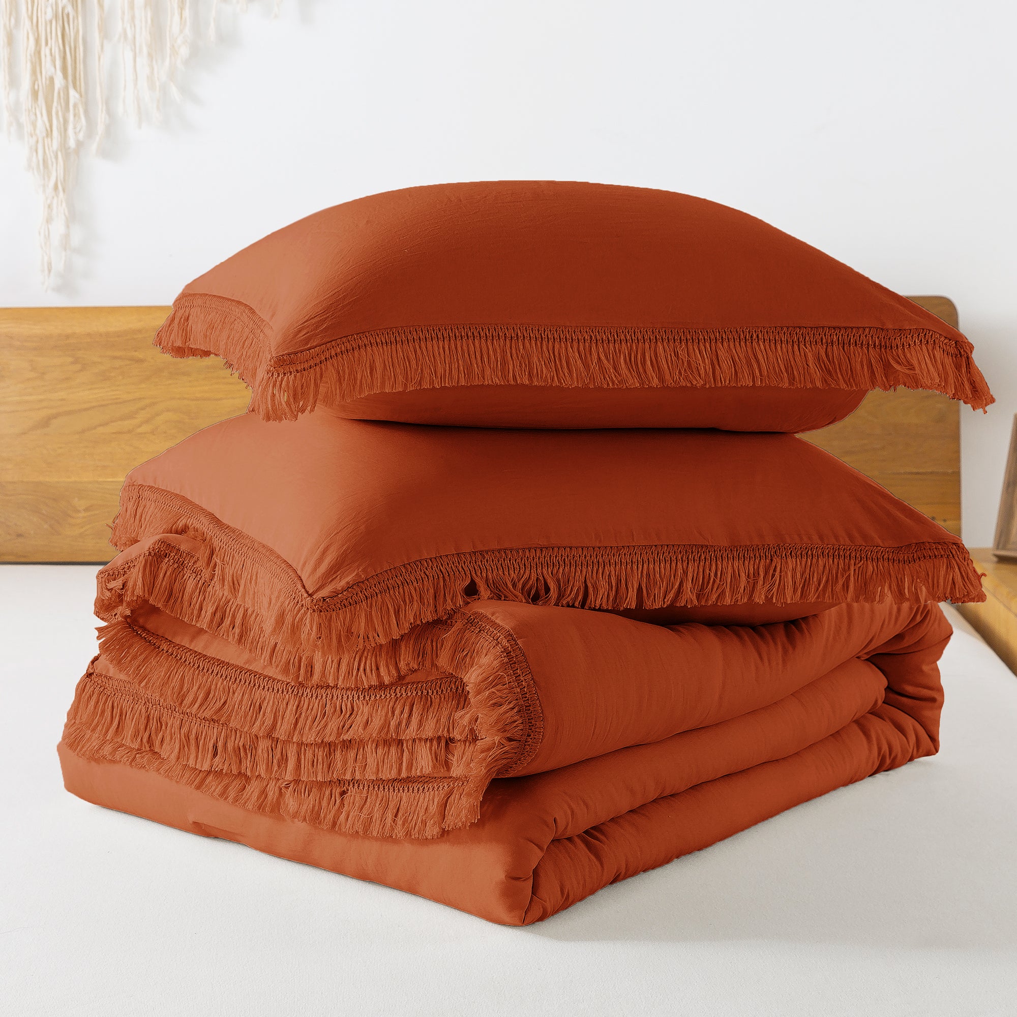 Tassel Soft Fluffy Comforter Sets 3 Pieces