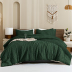 ANGENIA Comforter Set, 3 Pieces Fluffy Cream Boho Bedding Comforters Set, Soft Lightweight Tufted Down Alternative Bed Set for All Season