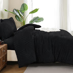 ANGENIA Bohemian Cream Comforter Set with Sheet, 7 Pieces Bed in a Bag Soft Lightweight Fluffy Tufted All Season Bed Set with Comforter, Sheets, Pillowcases & Shams