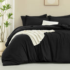 ANGENIA Comforter Sets - 7 Pieces Cream Bed in a Bag, Solid Warm Elegant Cozy Fluffy Bed Set with Comforter, Sheets, Pillowcases & Shams
