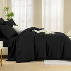 ANGENIA Comforter Sets - 7 Pieces Cream Bed in a Bag, Solid Warm Elegant Cozy Fluffy Bed Set with Comforter, Sheets, Pillowcases & Shams