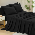 ANGENIA Comforter Sets - 7 Pieces Cream Bed in a Bag, Solid Warm Elegant Cozy Fluffy Bed Set with Comforter, Sheets, Pillowcases & Shams