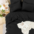 ANGENIA Comforter Sets - 7 Pieces Cream Bed in a Bag, Solid Warm Elegant Cozy Fluffy Bed Set with Comforter, Sheets, Pillowcases & Shams