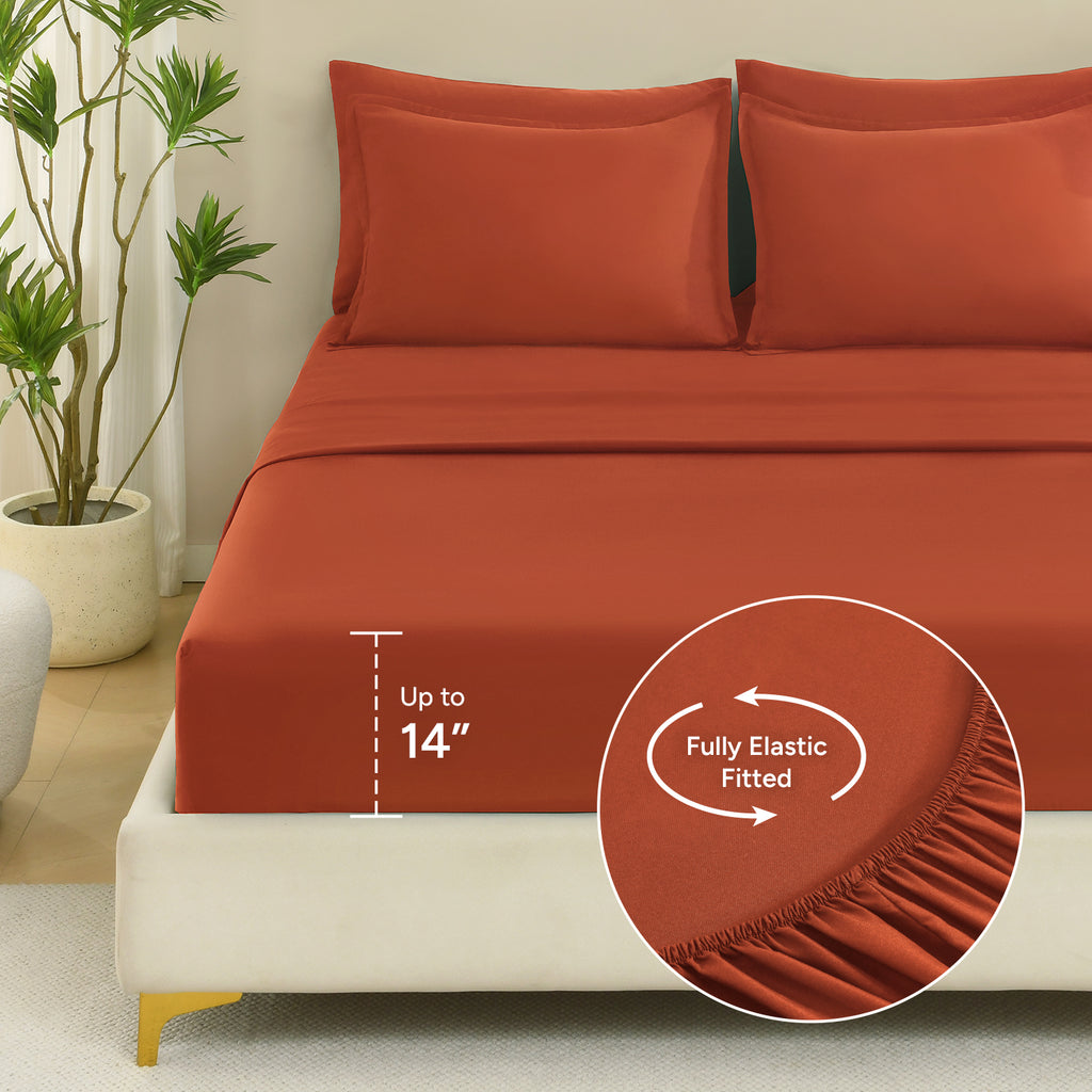 ANGENIA Comforter Sets - 7 Pieces Cream Bed in a Bag, Solid Warm Elegant Cozy Fluffy Bed Set with Comforter, Sheets, Pillowcases & Shams