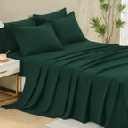 ANGENIA Comforter Sets - 7 Pieces Cream Bed in a Bag, Solid Warm Elegant Cozy Fluffy Bed Set with Comforter, Sheets, Pillowcases & Shams